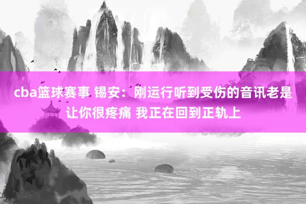 cba篮球赛事 锡安：刚运行听到受伤的音讯老是让你很疼痛 我正在回到正轨上