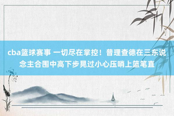 cba篮球赛事 一切尽在掌控！普理查德在三东说念主合围中高下步晃过小心压哨上篮笔直